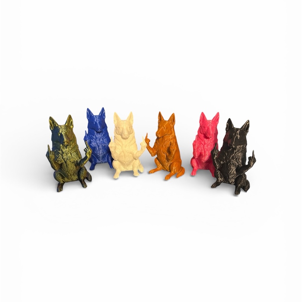 Novelty German Shepherd Figurine – Bold Attitude Statement Piece
